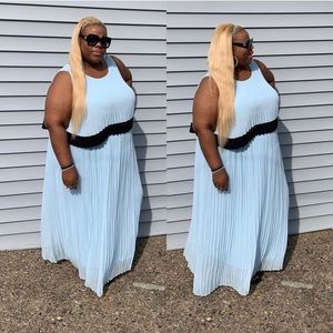 Beautiful light blue lightweight summer maxi dress.